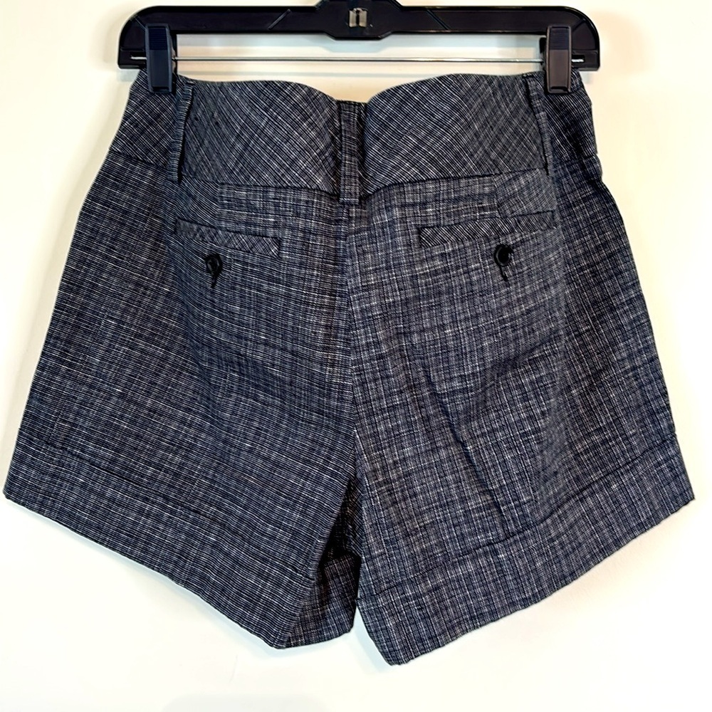 Express Design Studio Black and White Checked Tailored Shorts - Picture 2 of 5